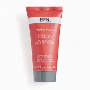 ⚡ 3/$15 | NEW REN Perfect Canvas Clean Jelly Oil Face Cleanser, 15 ml/0.5 fl oz